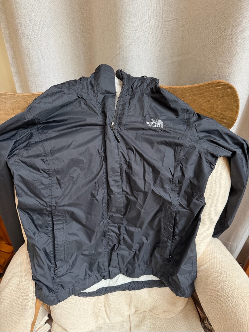 The North Face Black Hooded Windbreaker Jacket